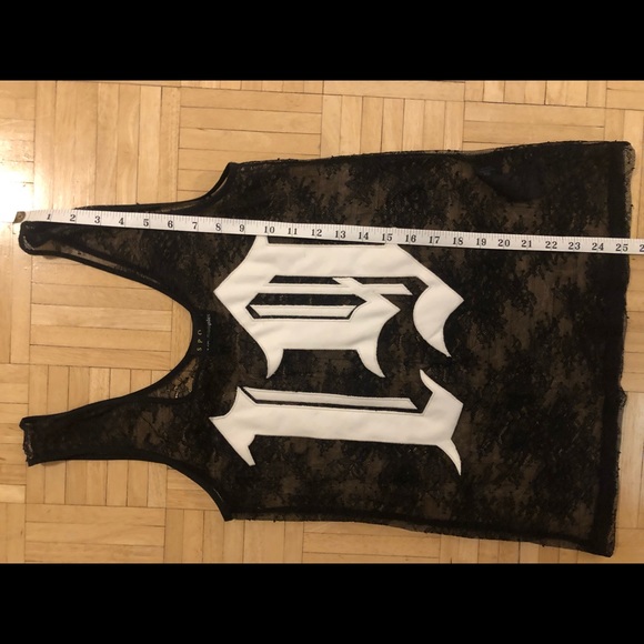 The Kooples Sport sheer black lace tank top - Picture 6 of 9